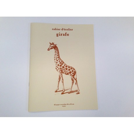 Cahier girafe 48p recto